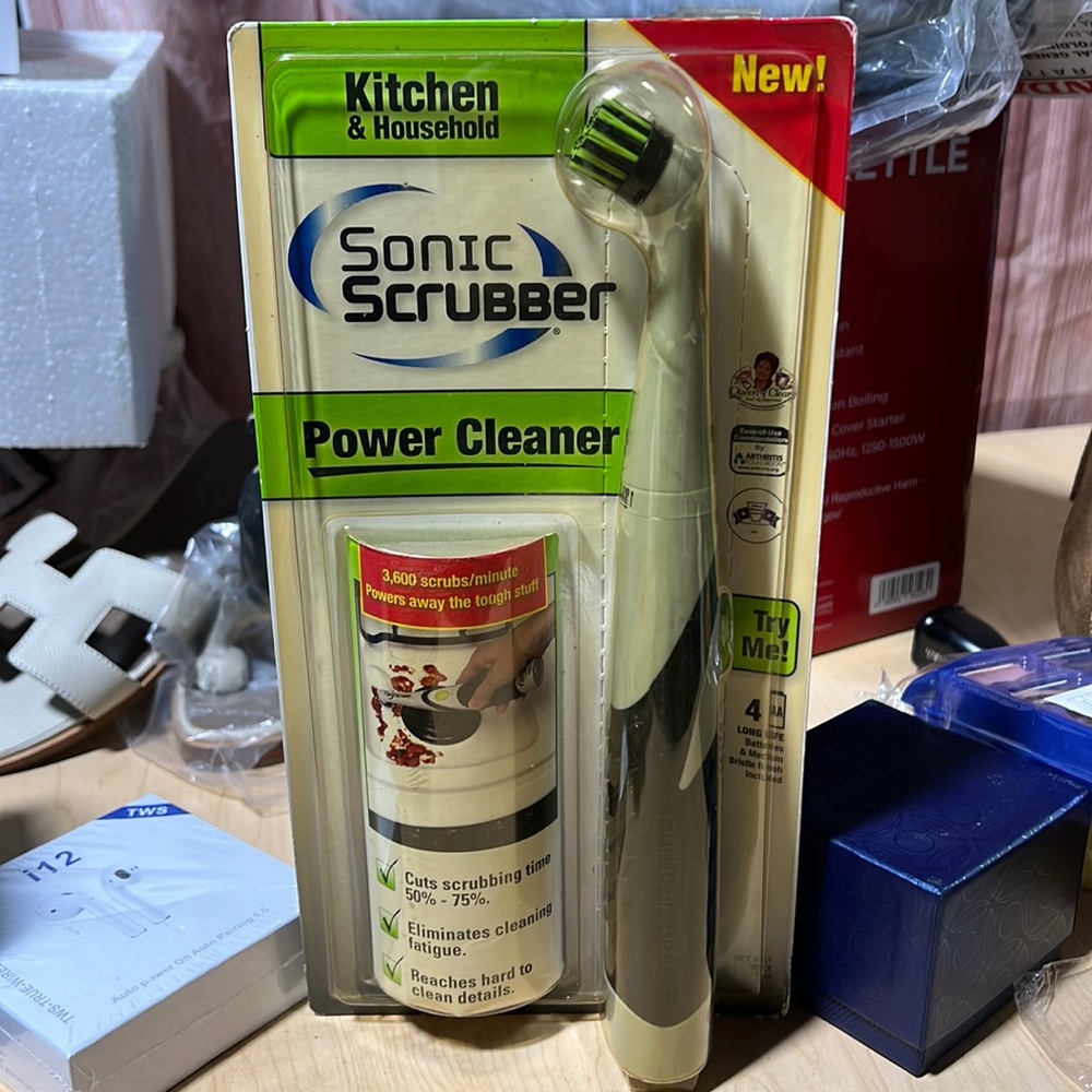 NEW Sonic Scrubber Kitchen Household Power Cleaner Oscillating Brush